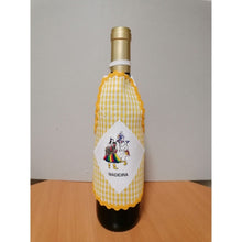 Carregar imagem no visualizador da galeria, Avental de Garrafa Estampado: Borda Amarela; Brinquinho Xadrez