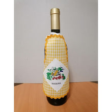 Carregar imagem no visualizador da galeria, Avental de Garrafa Estampado: Borda Amarela; Casa de Santana Xadrez