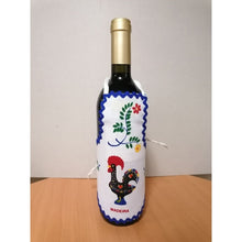 Carregar imagem no visualizador da galeria, Avental de Garrafa Estampado: Borda Azul; Galo