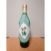 Carregar imagem no visualizador da galeria, Avental de Garrafa Estampado: Borda Verde; Estrelícia Xadrez