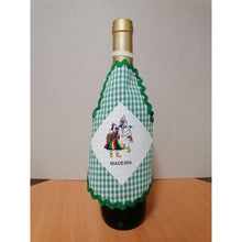Carregar imagem no visualizador da galeria, Avental de Garrafa Estampado: Borda Verde; Brinquinho Xadrez