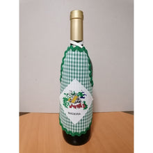 Carregar imagem no visualizador da galeria, Avental de Garrafa Estampado: Borda Verde; Casa de Santana Xadrez