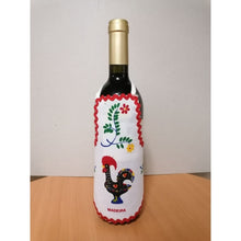Carregar imagem no visualizador da galeria, Avental de Garrafa Estampado: Borda Vermelha; Galo