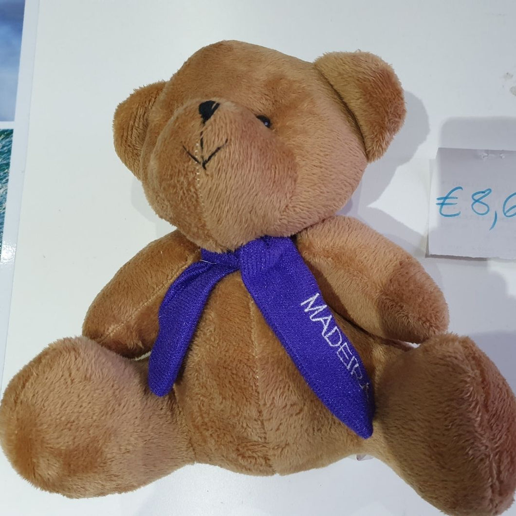 Urso de Peluche com Cachecol Roxo