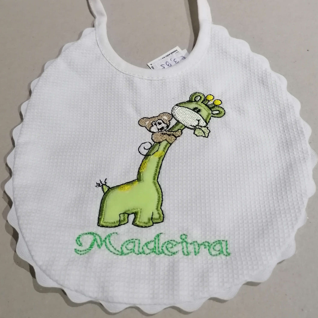 Babete de Pano Pequeno: Girafa Verde