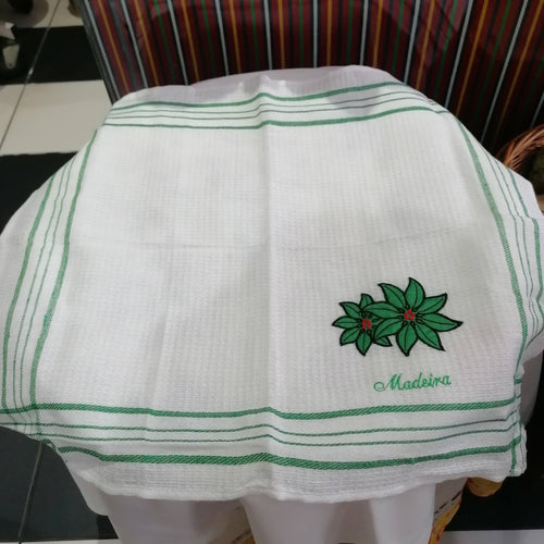 Pano Manhã de Páscoa Verde Bordado
