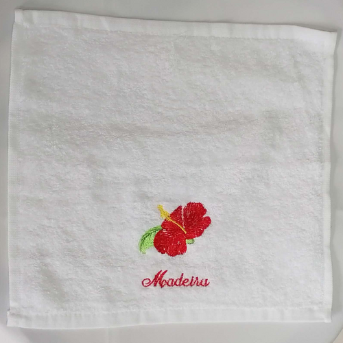 Pano de Felpo com Hibisco Pequeno