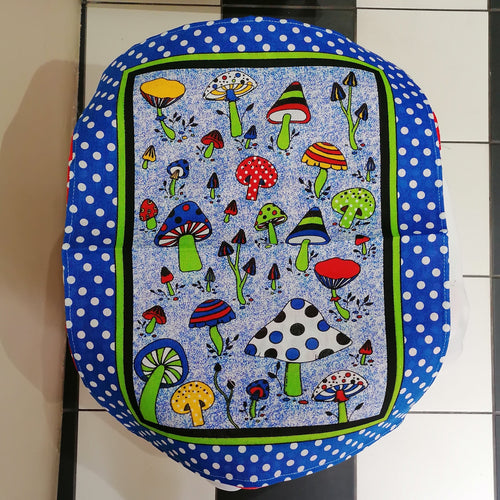 Pano de Cozinha Diverso Estampado: Azul, Cogumelos